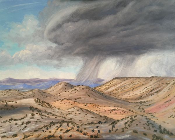 Storm near Santa Fe
Oil on wood panel
16" x 20"