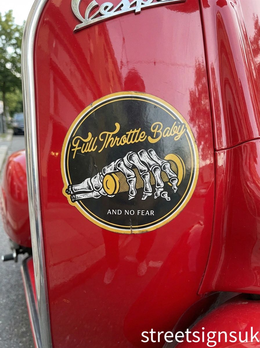 full throttle baby self adhesive decal sticker various sizes