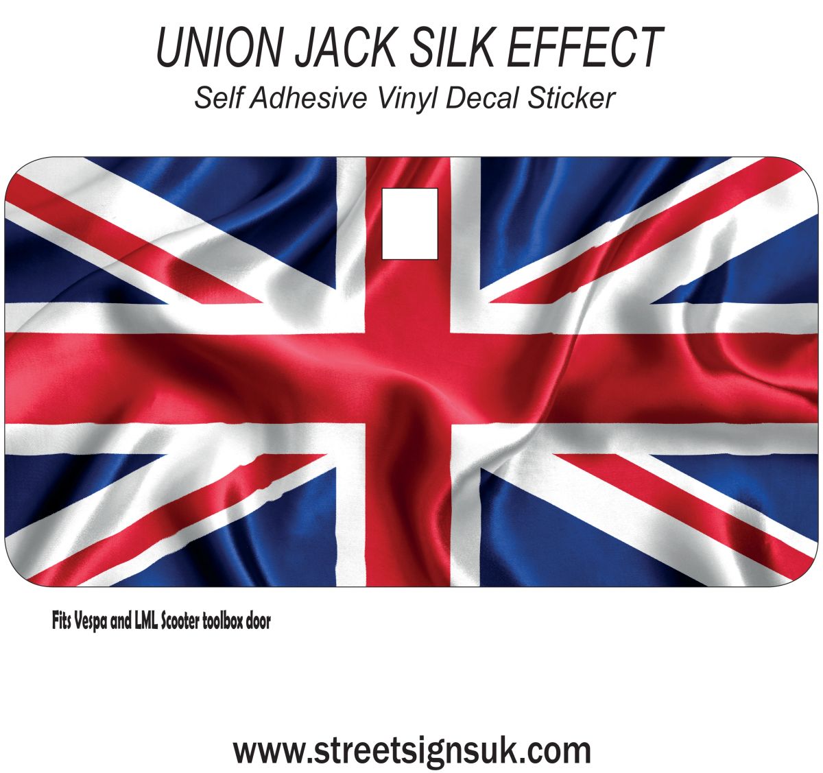 Union Jack silk effect self adhesive vinyl decal sticker scooter ...