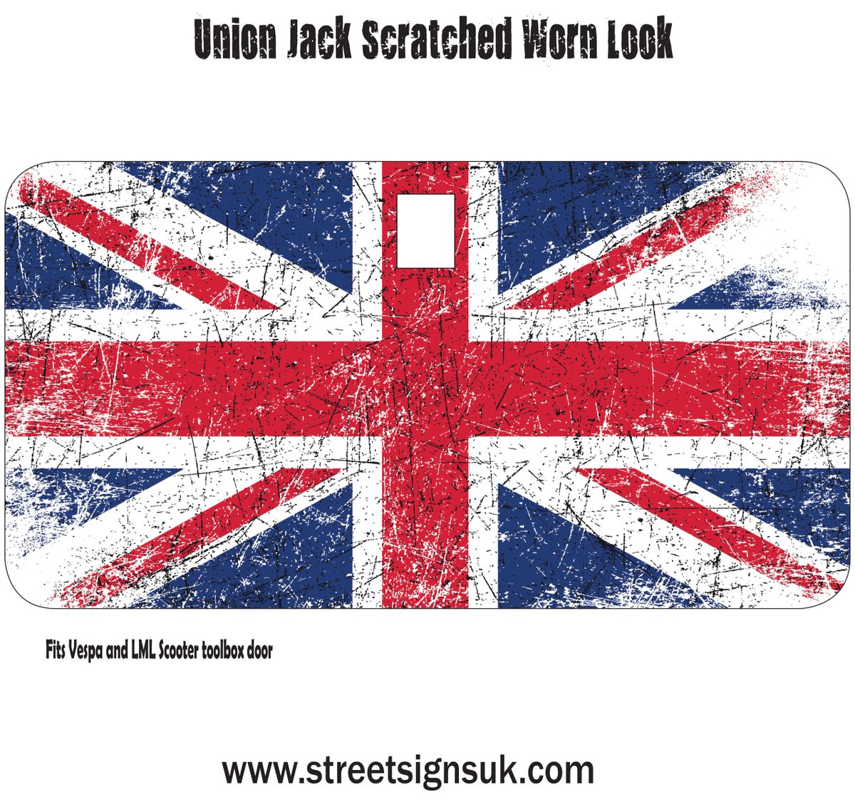 Scratched Worn Look Union Jack self adhesive vinyl decal sticker ...