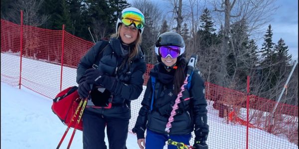 Coach Daniela at a ski race