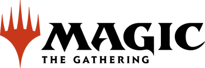 Magic: The Gathering logo with a red symbol and black text.