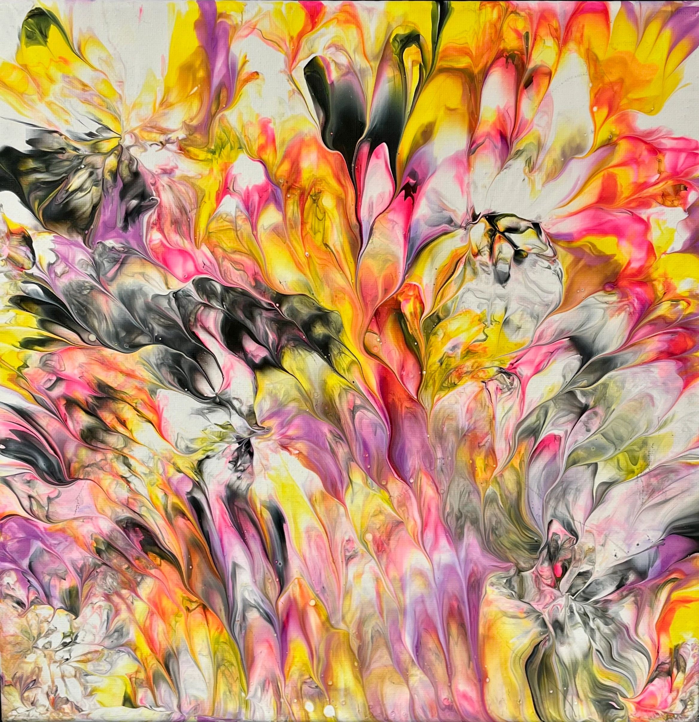 Colorful abstract fluid art with vibrant swirls.