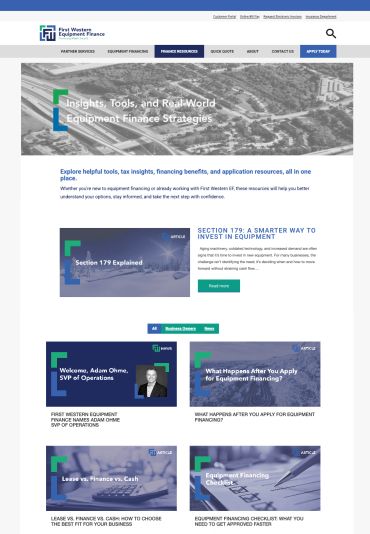 Blog webpage