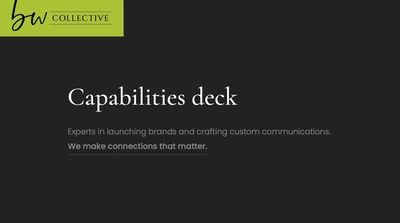 Capabilities deck