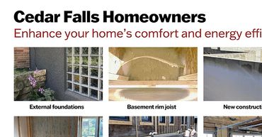 Cedar Falls home insulation services enhancing comfort and energy efficiency.
