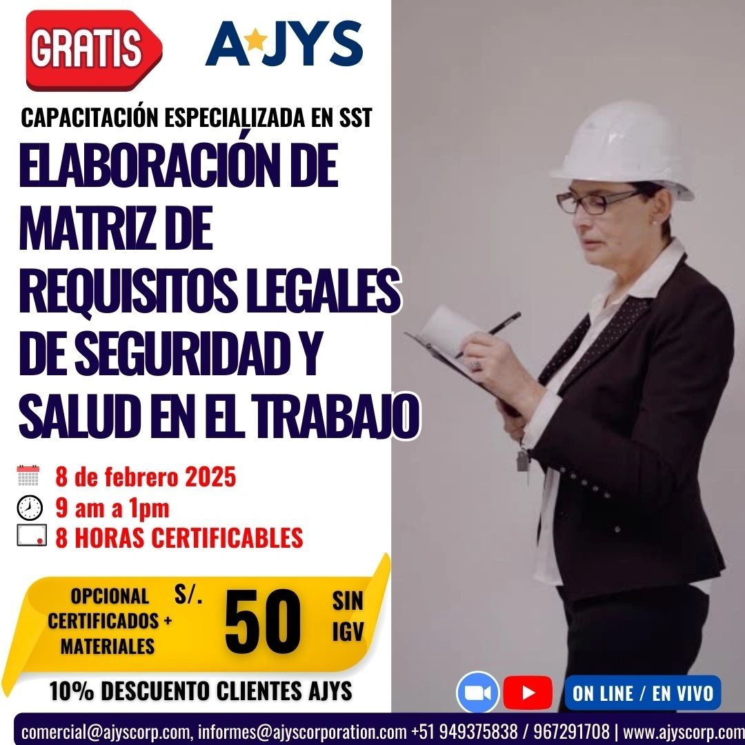 ELABORACIÓN DE MATRIZ DE REQUISITOS LEGALES DE SEGURIDAD Y SALUD EN EL TRABAJO