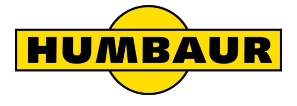 Logo with 'HUMBAUR' in bold black letters on a yellow circle.