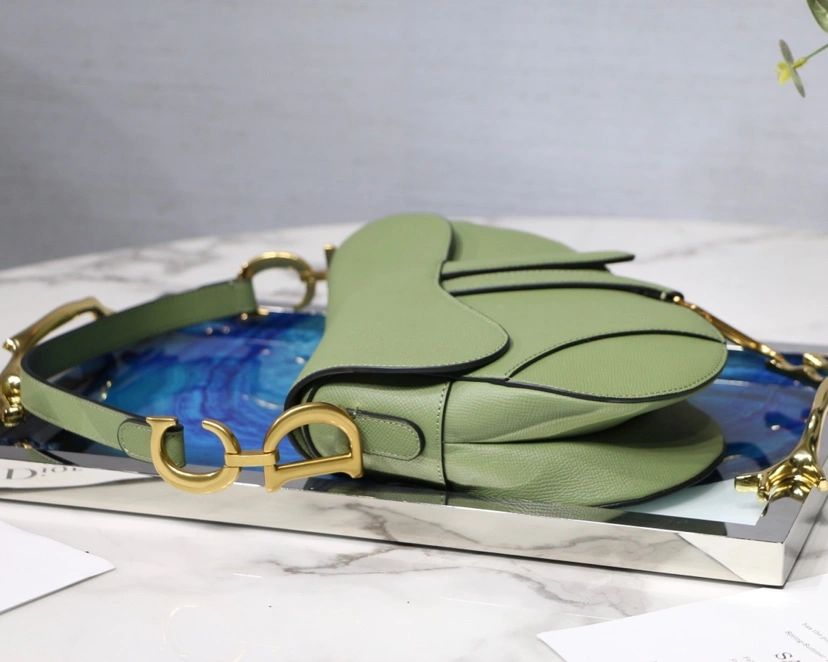 Dior Saddle bag in Sage green