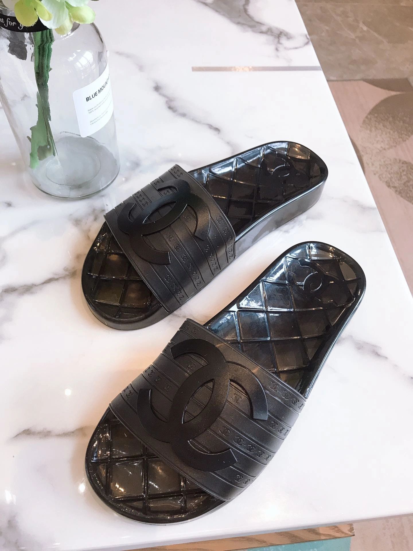 Chanel Jelly Slides