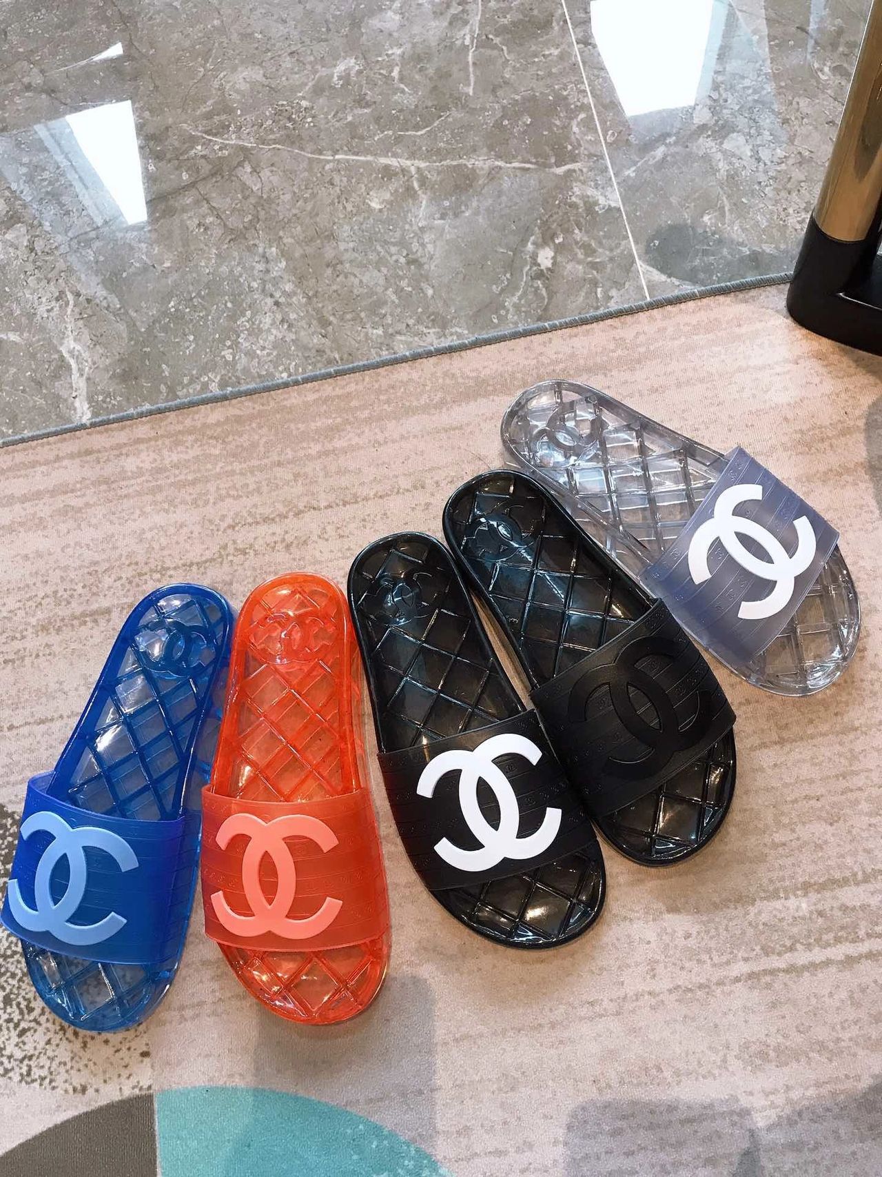 Chanel Jelly Slides