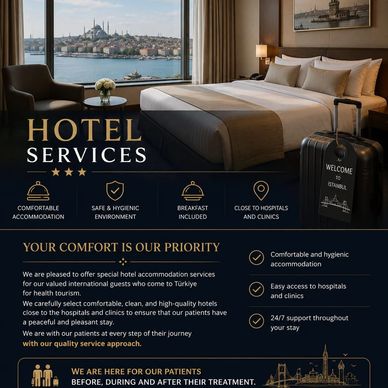 Konforlu otel hizmetleri İstanbul manzarası ile.