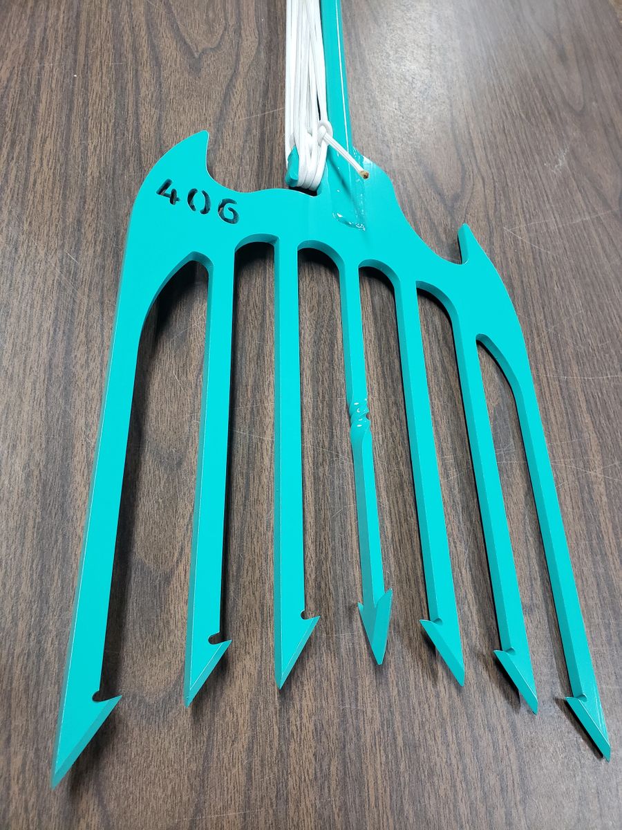 Tiffany Blue/White 406 Spear- 7 Tines(Curved Tines)(59)