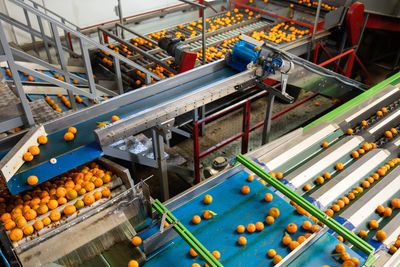Citrus packing facility after being cleaned using dry ice blasting, Bakersfield, CA. 