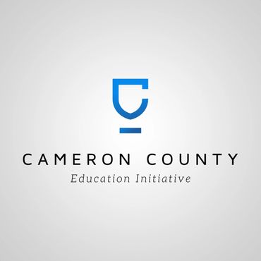 Logo for Cameron County Education Initiative with a blue shield and text.
