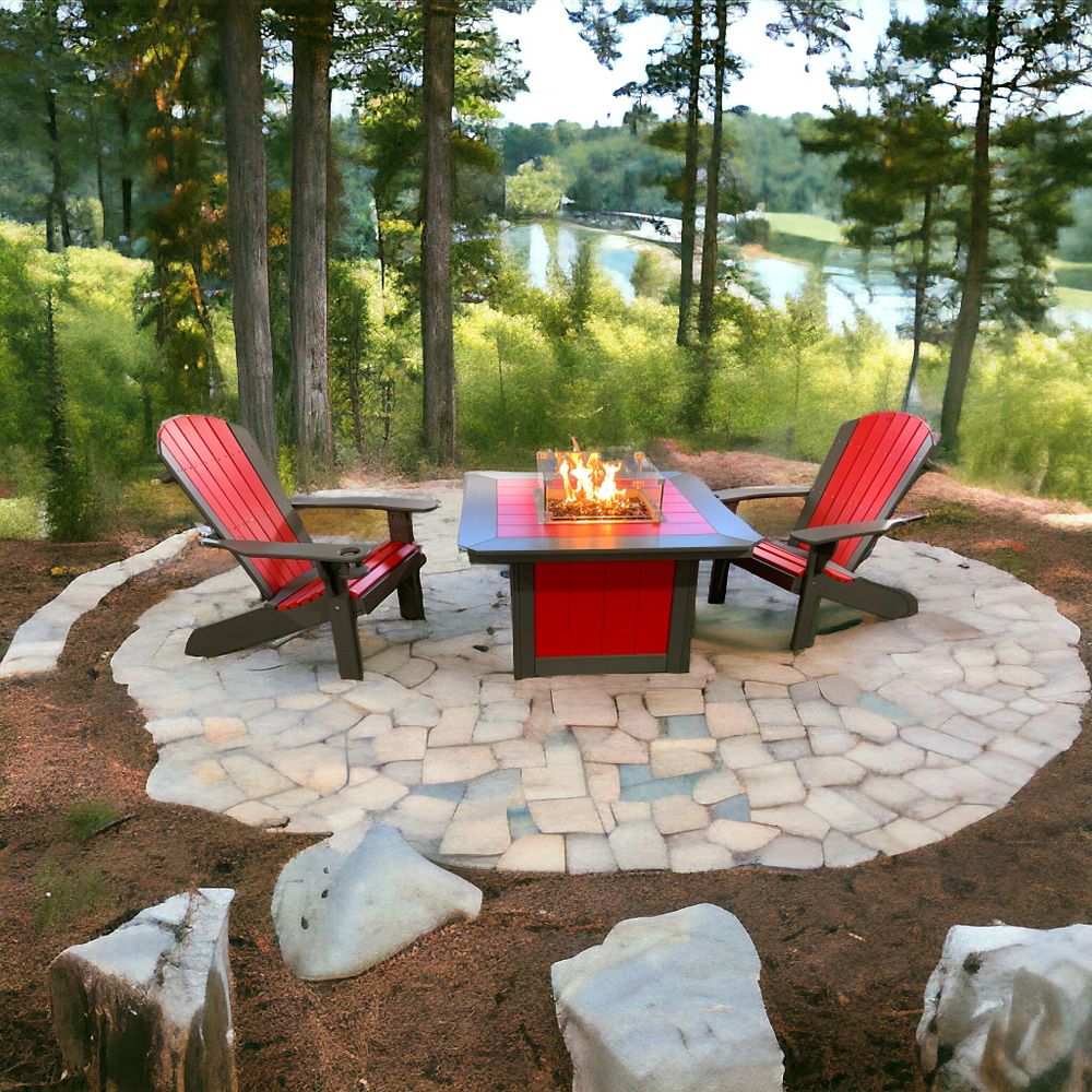 outdoor furniture fire table chairs