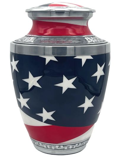 Our US Flag urn stands as a reminder of the sacrifice made by our veterans and their families. 