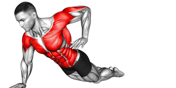 A man working out at home using minimal equipment, part of Fitness Surge Men’s follow-along routine.