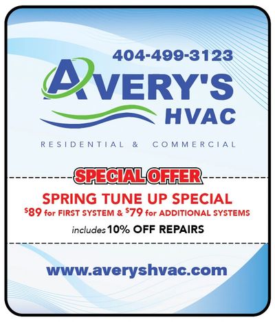 Air conditioning Winder Avery's HVAC exclusive coupons