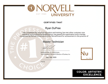 Norvell, Master Technician Certification