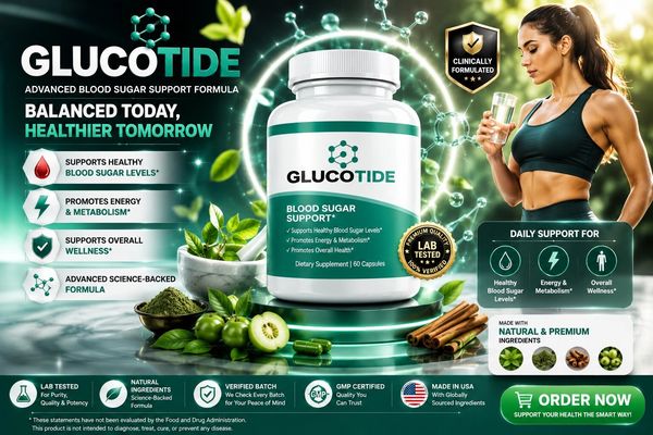 Glucotide blood sugar support supplement with natural ingredients and daily health benefits.