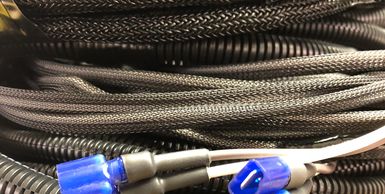 Wire harness protection including Braiding, Sleeving and Loom.