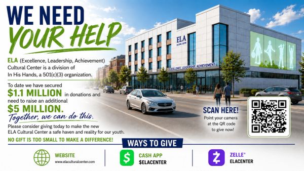 ELA Cultural Center seeks $5 million donations to support youth programs.