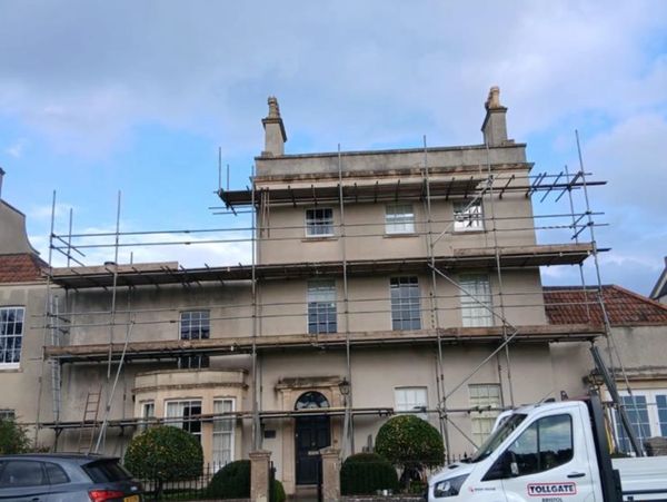 Heritage Stone Restoration. Re-build and carve Bath stone cornice and copings to match existing