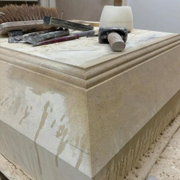 Traditional stone carving restoration in South West