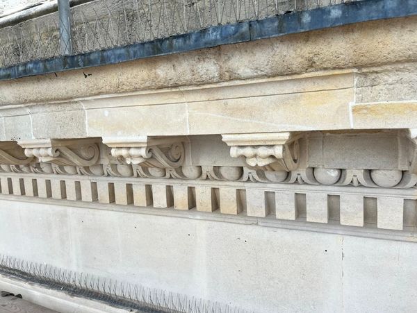 Hand-carved stone detail in Bath