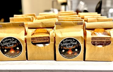 Enjoy you complementary s'mores kit.