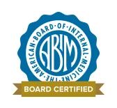 ABIM Board Certified Badge.