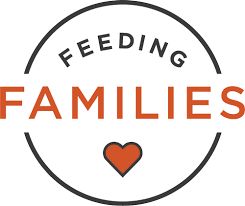 Logo with 'Feeding Families' text and a heart symbol.
