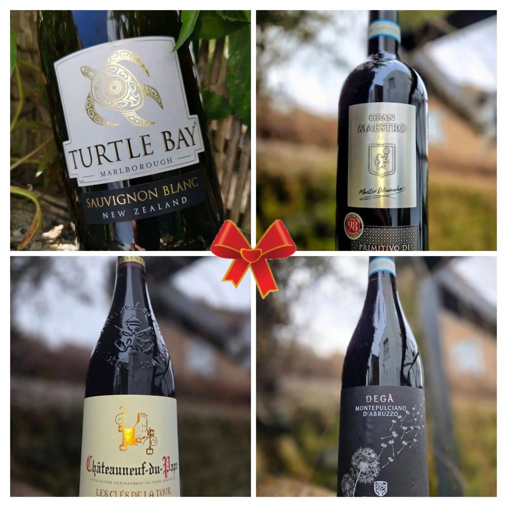 Turtle Bay, Waddling Duck, Gran Maestro Primitivo, Chateauneuf du Pape Cles de la Tour, B