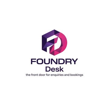 Logo for Foundry Desk with a modern purple and pink design.