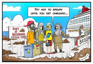 Port of Brisbane cartoon