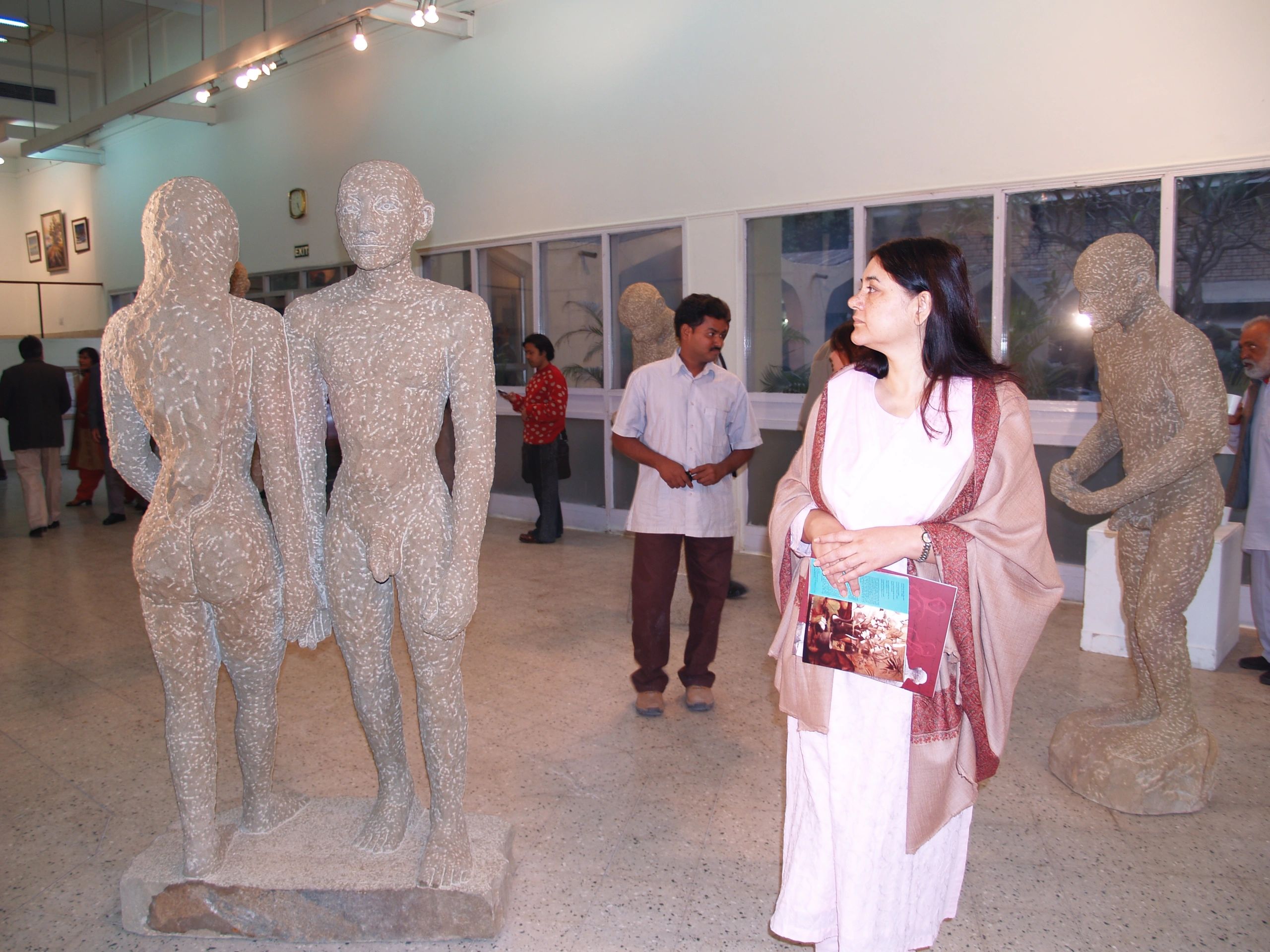 Ex Minister of India Ms Maneka Gandhi  ji at Hariprasad's exhibition at Lalitkala Akademi-NewDelhi 2