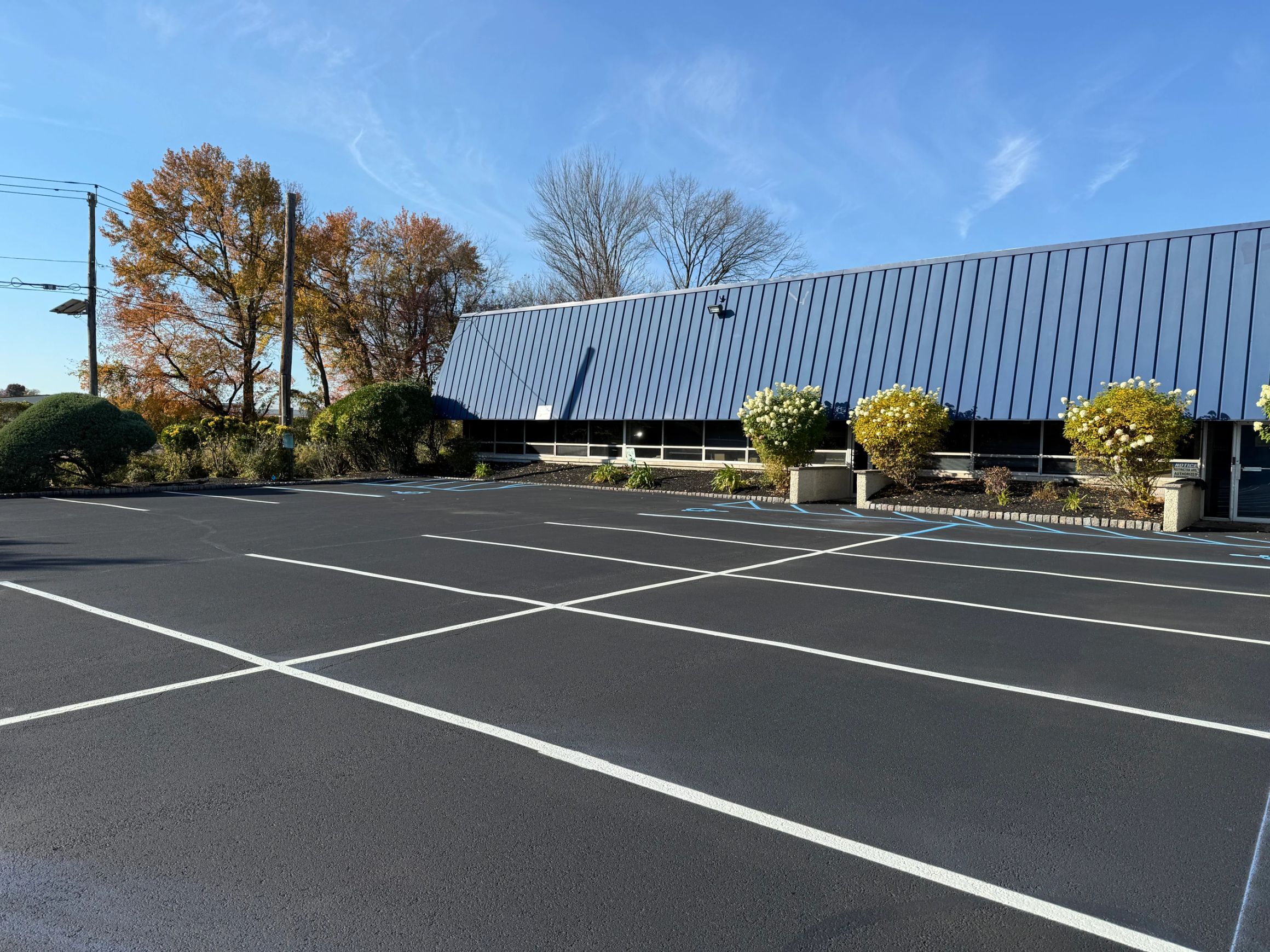 Completed asphalt paving project