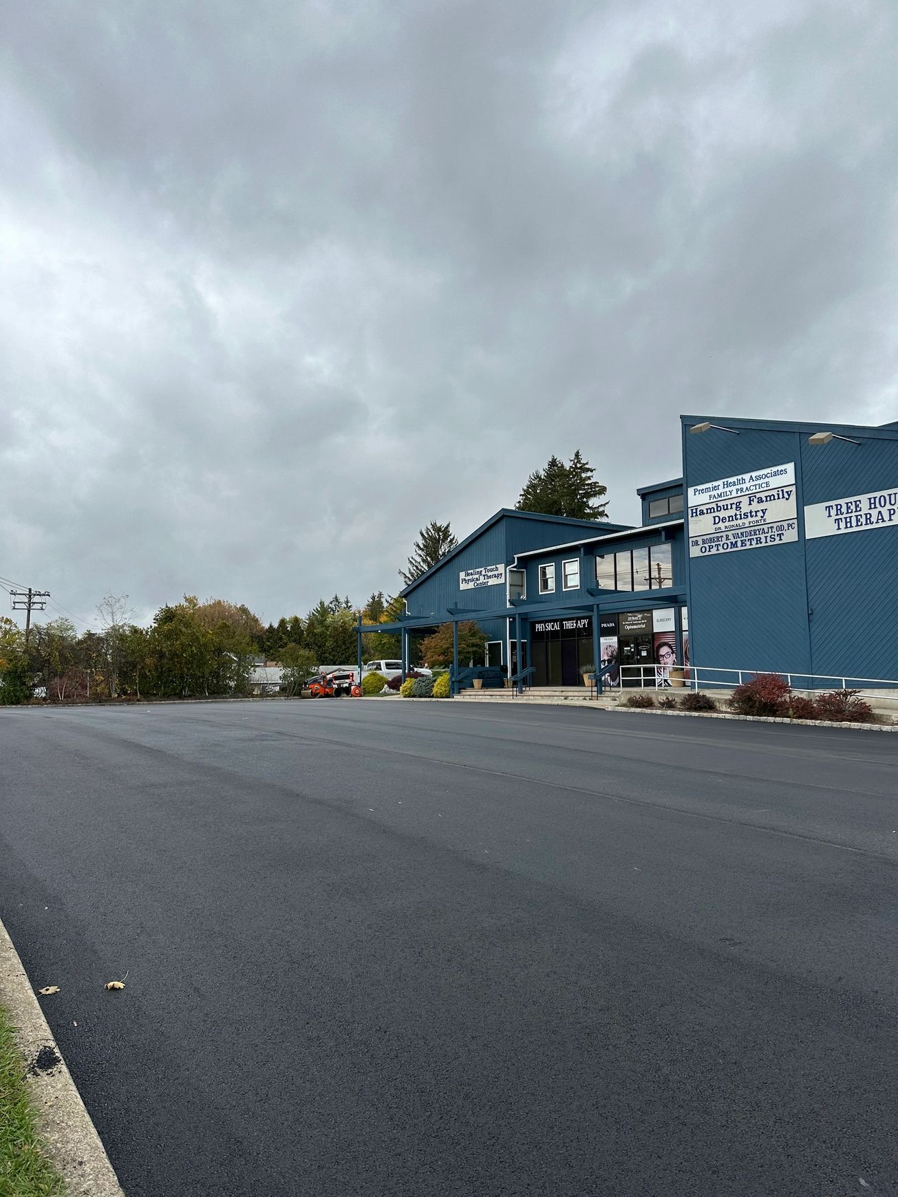Commercial building parking area