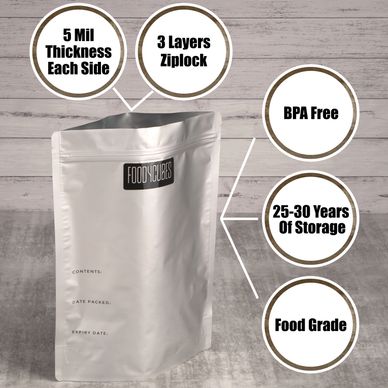 5 Gallon Mylar Bag With Ziplock Case