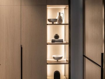 white oak slab cabinetry