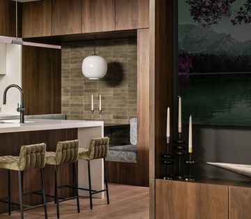 walnut cabinetry
