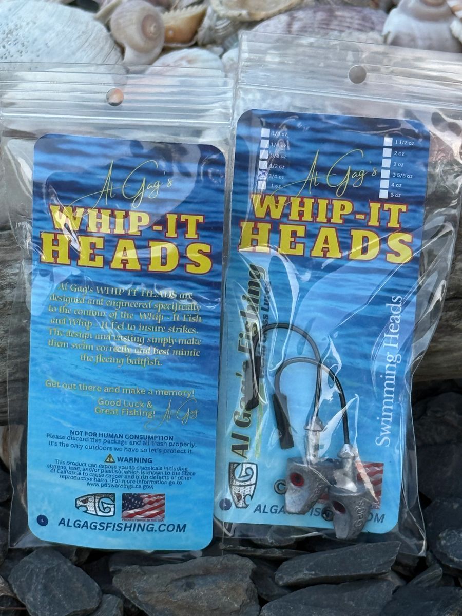 Al Gags Lures Jig Heads Whip-It Heads Al Gags Lures Jig Heads Whip-It Heads