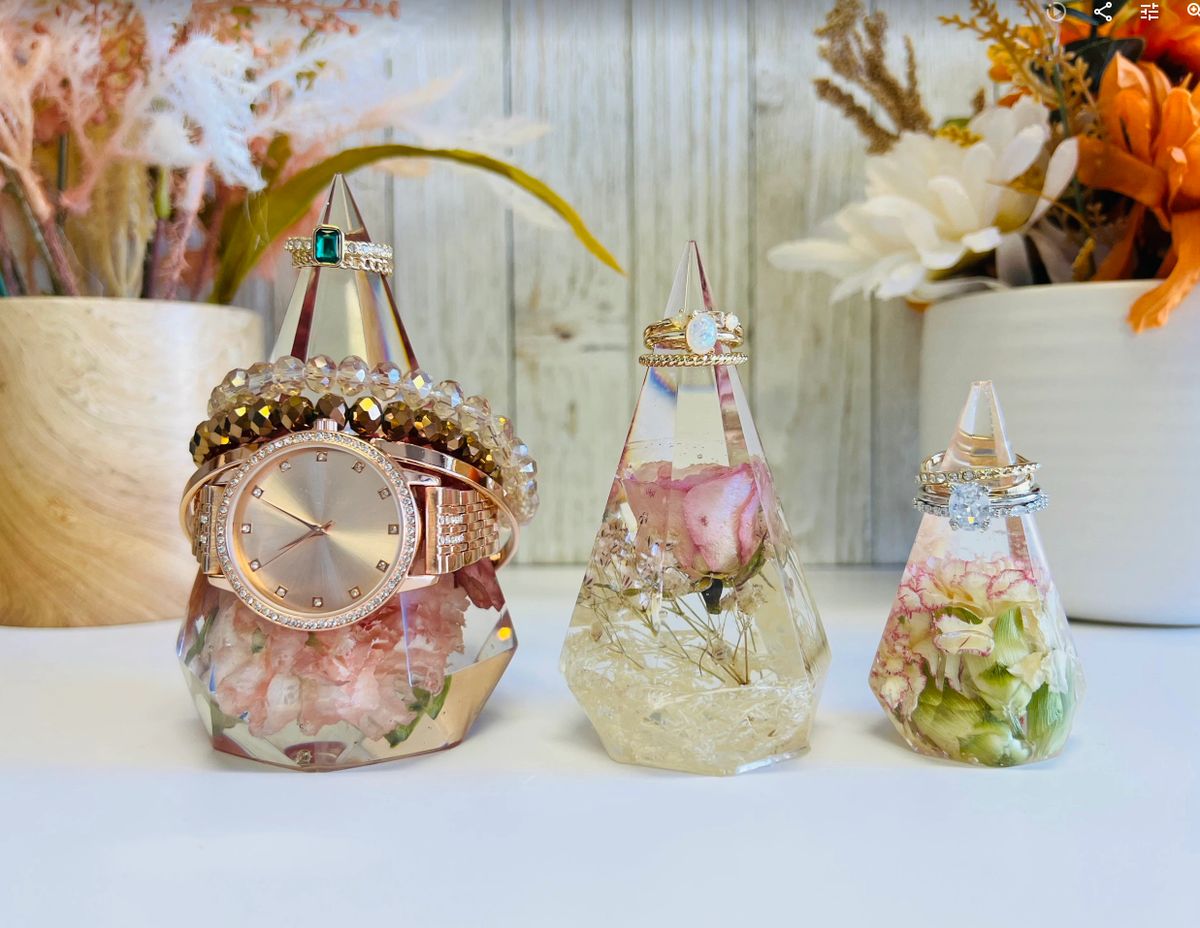 Wedding flower bouquet- RING AND BRACELET TREE SETS