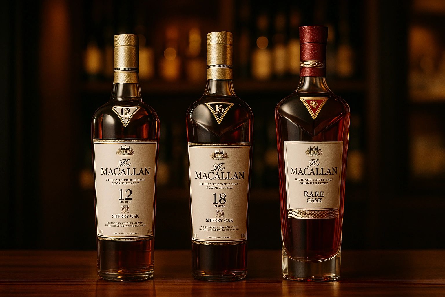 麥卡倫威士忌收購指南-麥卡倫以雪莉桶熟成工藝聞名於世，擁有12年、15年、18年、21年、25年與眾多稀有限量版，深受藏家追捧。我們提供專業鑑定、即時透明報價與高價回收服務，協助您掌握市場行情。