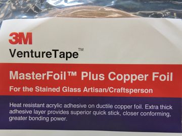 Available from Art Glass Supplies WA is the 3M Venture Tape Copper Foil . For Art Glass Projects.