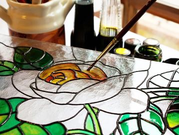 Photo of art glass panel