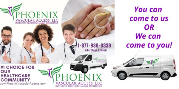 Mobile Vascular Access, Phoenix Vascular Access (877)930-0339 Mobile Phlebotomy  