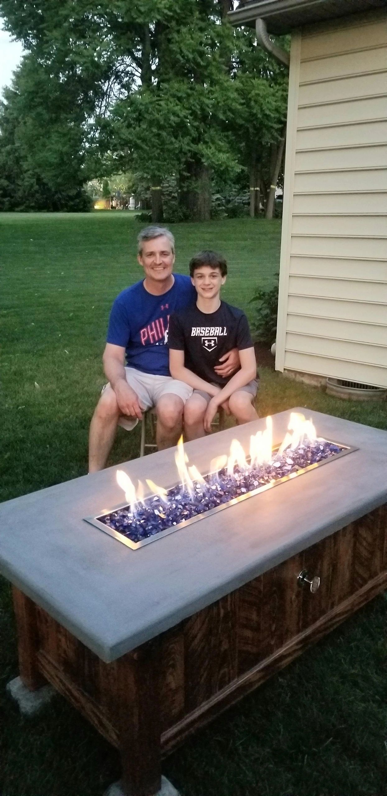 Coffee Table Turned Propane Fire Pit with EasyFirePits.com 