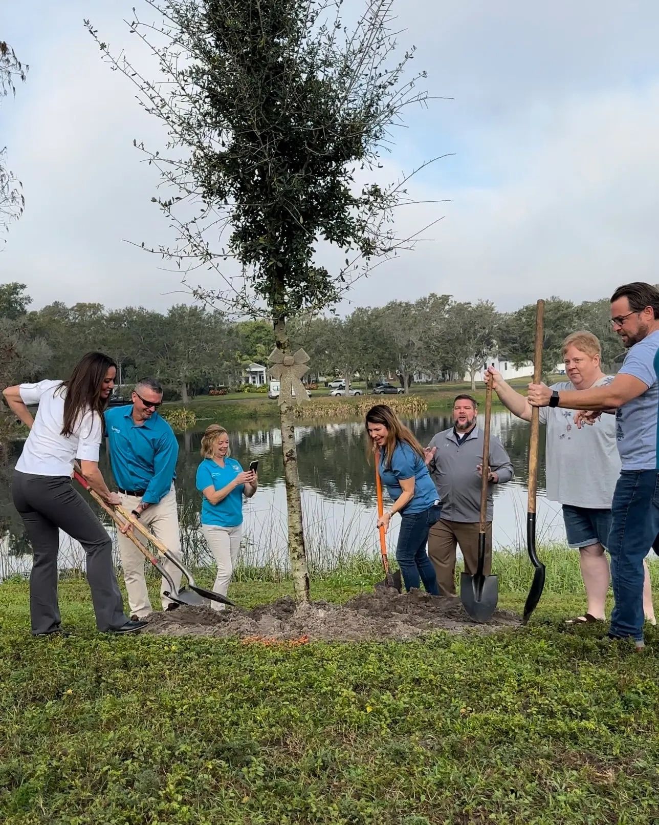 St Petersburg City Council and Parks Department planting Live Oak Tree with The GRANNAN Group